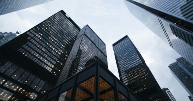 Commercial office towers illustrating workplaces served by security teams