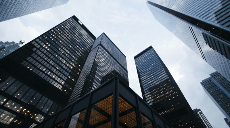 Commercial office towers illustrating workplaces served by security teams