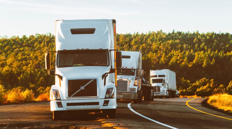 Commercial truck used for freight transport